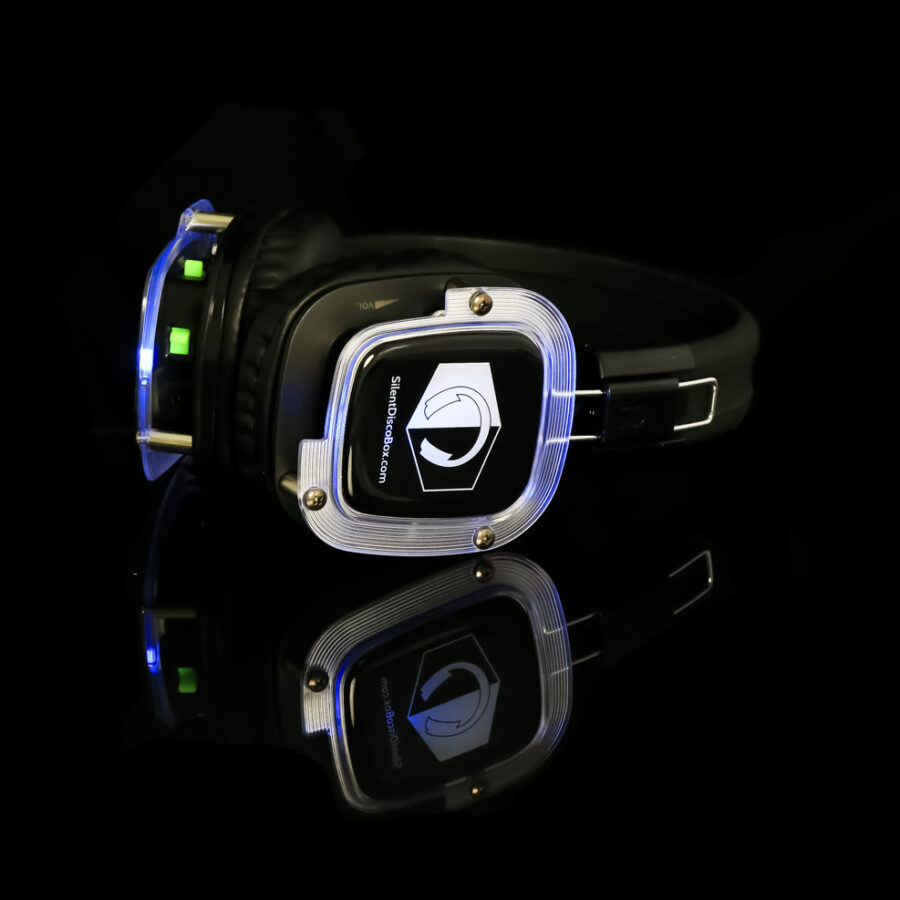 HD9 Silent Disco koptelefoon met RGB LED verlichting